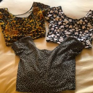 Floral crop tops